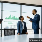 지속가능성 컨설팅 윤리 및 책임 - **Prompt:** A diverse group of five sustainability consultants and company stakeholders (men and wom...