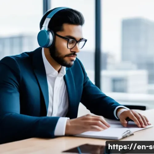 Home 12 지속가능성 컨설턴트를 위한 시간 관리 팁 - **A focused sustainability consultant engaged in deep work.** The scene is a modern, clean office sp...