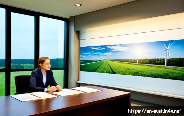 지속가능성 컨설팅의 윤리적 딜레마 - Photorealistic sustainability consultant in a modern American boardroom, thoughtfully comparing two ...